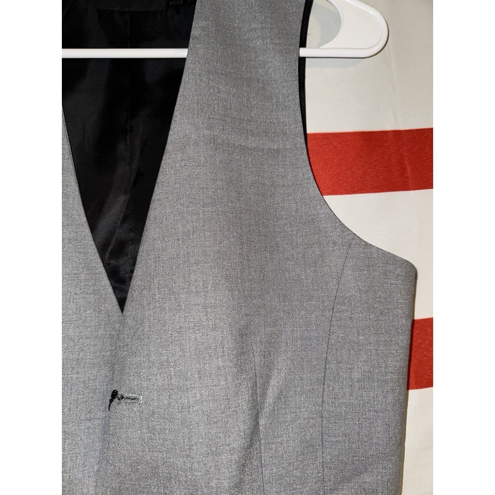 NWT Asos Suit Vest Mens 34 Chest Gray Button Up - Picture 2 of 8